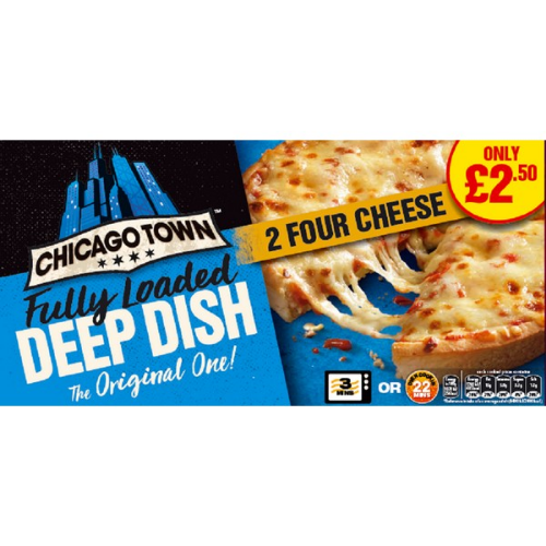 Picture of FROZEN CHICAGO TOWN DEEP DISH 2 FOUR CHEESE 12X296G £2.50 PMP