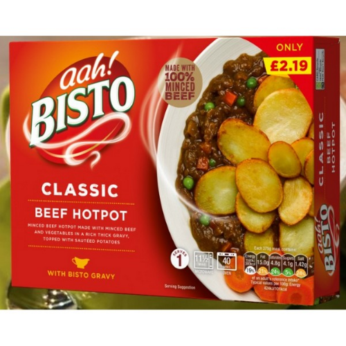 Picture of FROZEN BISTO BEEF HOT POT 6X375G £2.19 PMP