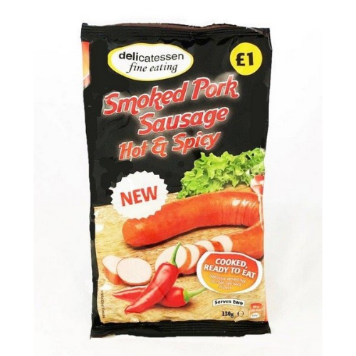 Picture of SMOKED COOKED HOT & SPICY PORK SAUSAGE 130G £1.00 PMP