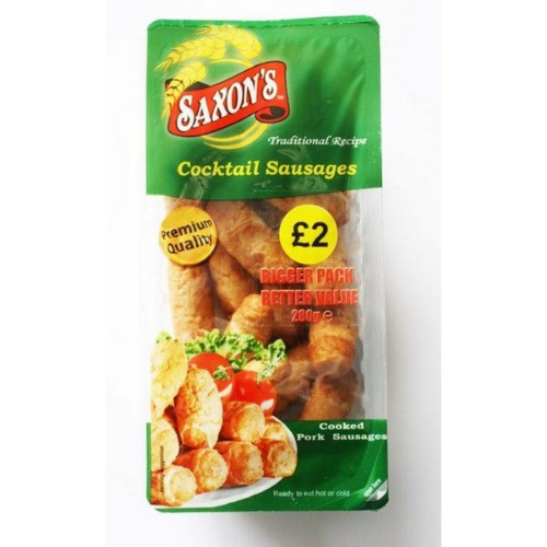 Picture of SAXON COOKED PORK COCKTAIL SAUSAGES 6x240G £2.00 PMP