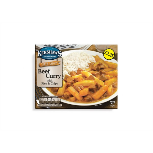 Picture of FROZEN KERSHAWS BEEF CURRY 12X460G £2.25 PMP