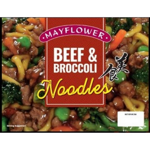 Picture of FROZEN MAYFLOWER NOODLES BEEF & BROCCOLI 12X400G