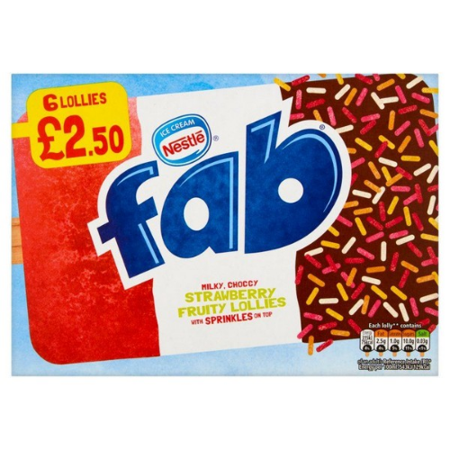 Picture of FROZEN FAB STRAWBERRY MULTIPACK 8X6PK £2.50 PMP 