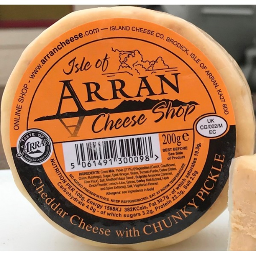 Picture of ARRAN CHEDDAR WITH CHUNKY PICKLE TRUCKLE 200G