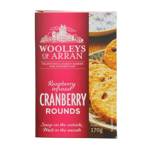 Picture of WOOLEYS ARRAN CRANBERRY ROUNDS BISCUITS 170G