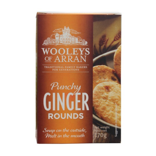 Picture of WOOLEYS ARRAN GINGER ROUNDS BISCUITS 170G