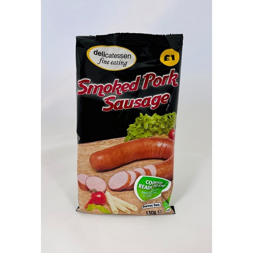 Picture of SMOKED COOKED PORK SAUSAGE 130G £1.00 PMP