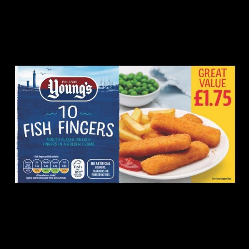 Picture of FROZEN YOUNGS 10 FISH FINGERS 12X250G £1.75 PMP