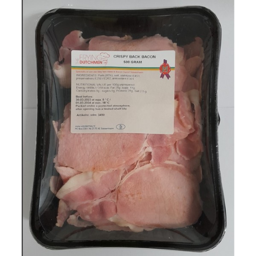 Picture of VAN DER MEY COOKED CRISPY BACK BACON RASHERS 500G 