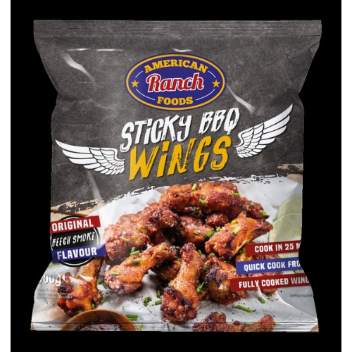 Picture of FROZEN AMERICAN RANCH STICKY BBQ WINGS 12X500G