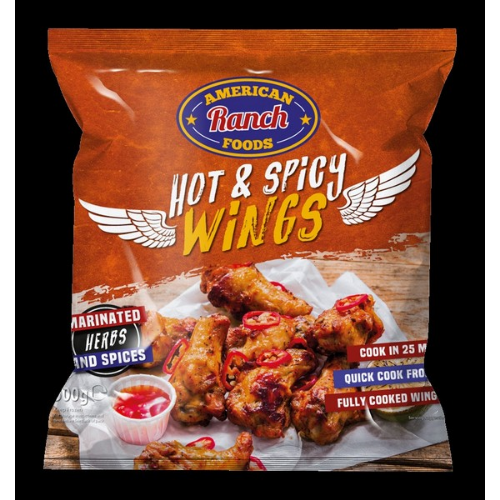 Picture of FROZEN AMERICAN RANCH HOT & SPICY WINGS 12X500G