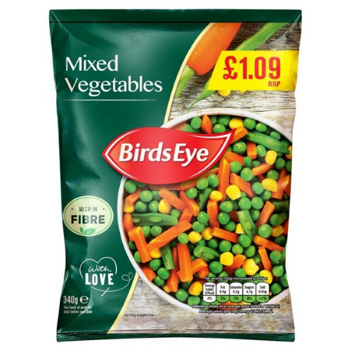 Picture of FROZEN BIRDS EYE MIXED VEGETABLES 16X340G £1.09 PMP