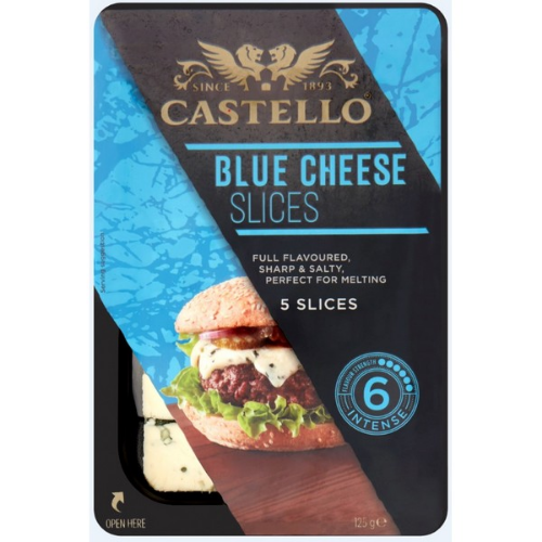 Picture of CASTELLO BURGER BLUE CHEESE SLICES 125G