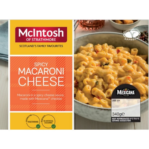 Picture of MCINTOSH SPICY MACARONI CHEESE 340G