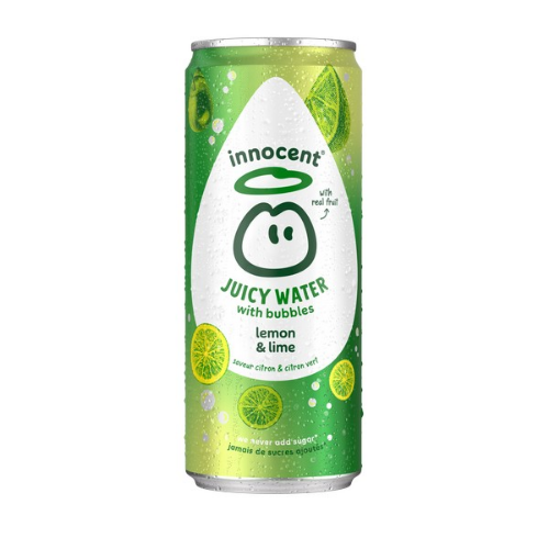 Picture of INNOCENT JUICY WATER WITH BUBBLES LEMON & LIME 12x330ML
