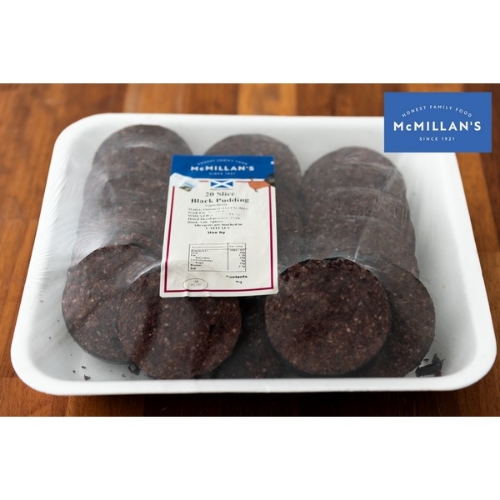 Picture of BLACK PUDDING SLICED 20s MCMILLANS 1KG