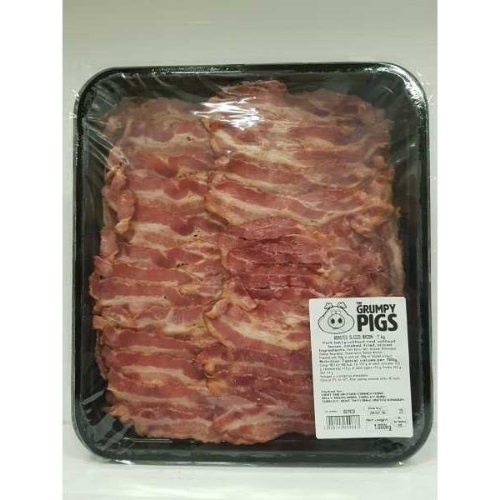 Picture of GRUMPY PIGS COOKED ROASTED SLICED STREAKY BACON 1KG