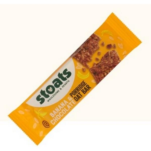 Picture of STOATS BANANA & CHOCOLATE PORRIDGE BARS 24X42G 