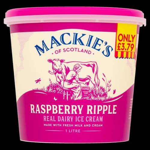 Picture of FROZEN MACKIES RASPBERRY RIPPLE ICE CREAM 6x1LT £3.79 PMP