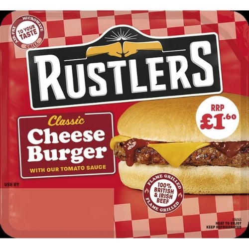 Picture of RUSTLERS CHEESEBURGER 4x111G £1.60 PMP