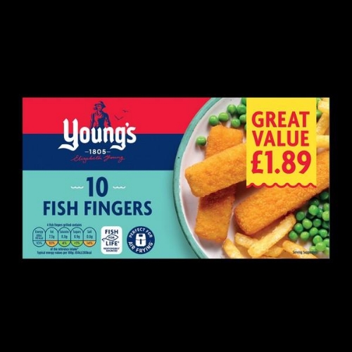 Picture of FROZEN YOUNGS 10 FISH FINGERS 12X250G £1.89 PMP