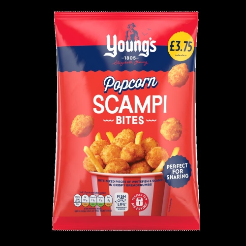 Picture of FROZEN YOUNGS POPCORN SCAMPI BITES 12X300G £3.75 PMP