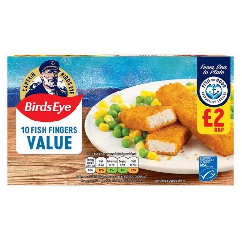 Picture of FROZEN BIRDS EYE 10 FISH FINGERS VALUE 12X250G £2.00 PMP