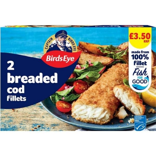Picture of FROZEN BIRDS EYE 2 BREADED COD FILLETS 8X200G £3.50 PMP
