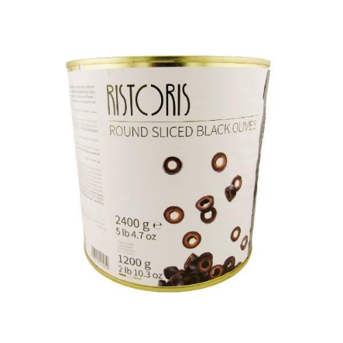 Picture of OLIVES SLICED BLACK TINNED 1.2KG DRAINED WEIGHT