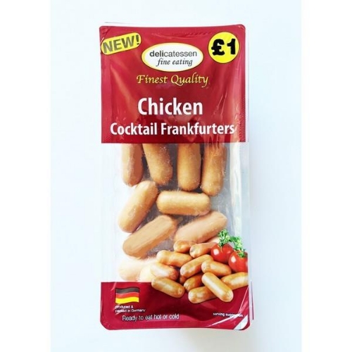 Picture of DFE CHICKEN COCKTAIL FRANKFURTER 160G £1.00 PMP