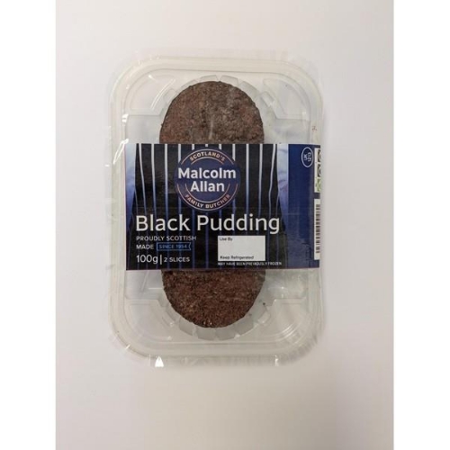 Picture of MALCOLM ALLAN BLACK PUDDING SLICES 100G