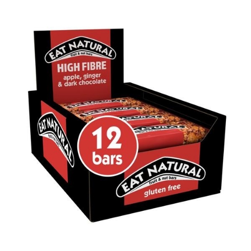 Picture of EAT NATURAL HIGH IN FIBRE APPLE GINGER & DARK CHOCOLATE 12x40G
