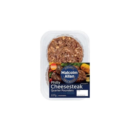 Picture of MALCOLM ALLAN PHILLY CHEESESTEAK QUARTER POUNDERS 227G