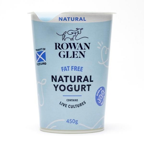 Picture of ROWAN GLEN FAT FREE NATURAL YOGURT 6X450G