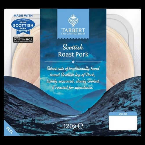 Picture of TARBERT SLICED SCOTTISH ROAST PORK 120G