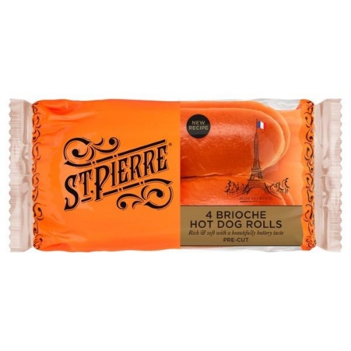 Picture of ST PIERRE 4 BRIOCHE HOT DOG ROLLS 10X180G
